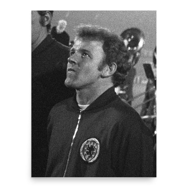 Billy Bremner poster print, in size 18x24 inches.