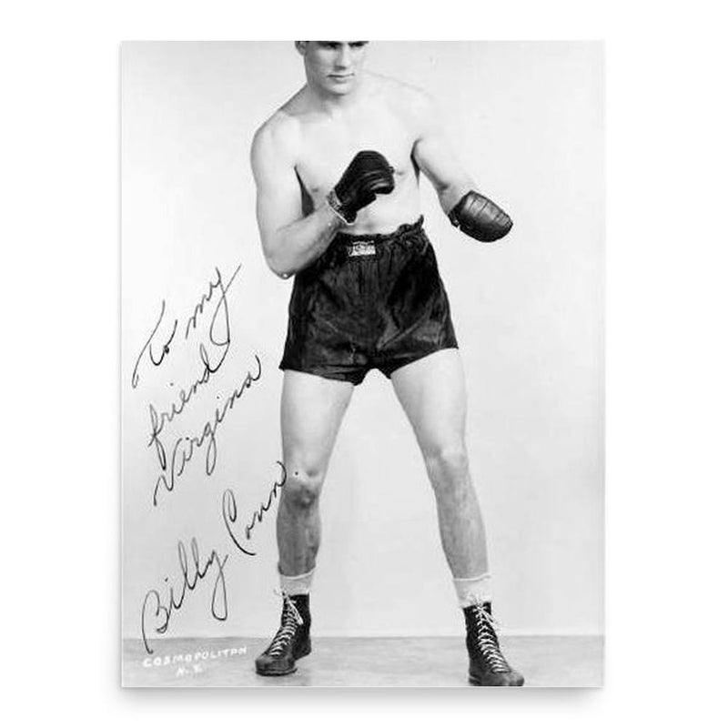 Billy Conn poster print, in size 18x24 inches.