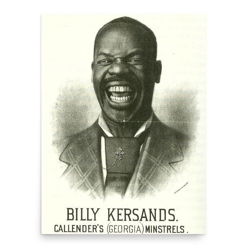 Billy Kersands poster print, in size 18x24 inches.