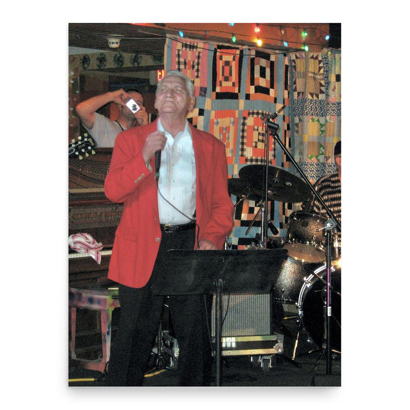 Billy Lee Riley poster print, in size 18x24 inches.