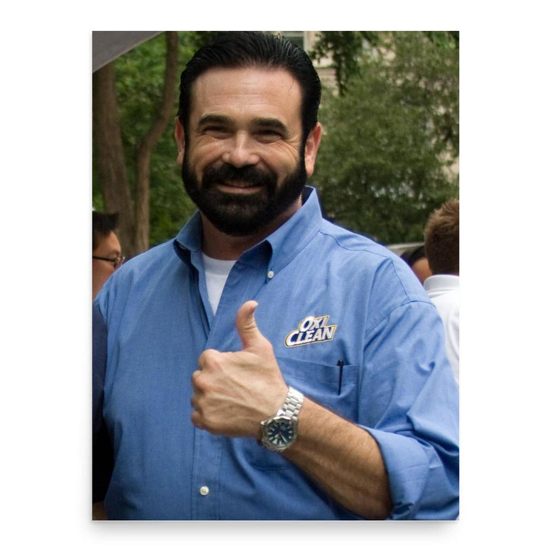 Billy Mays poster print, in size 18x24 inches.