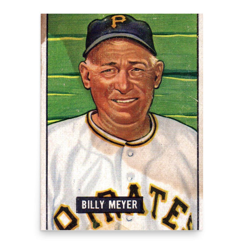 Billy Meyer poster print, in size 18x24 inches.