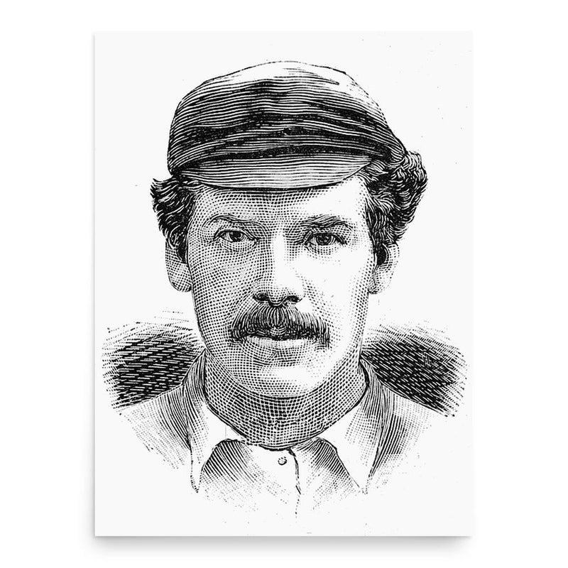 Billy Midwinter poster print, in size 18x24 inches.