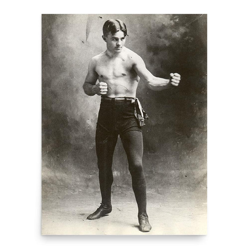 Billy Papke poster print, in size 18x24 inches.