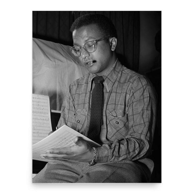 Billy Strayhorn poster print, in size 18x24 inches.