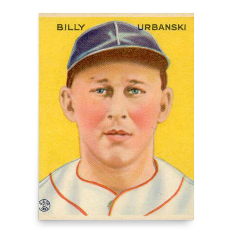 Billy Urbanski poster print, in size 18x24 inches.