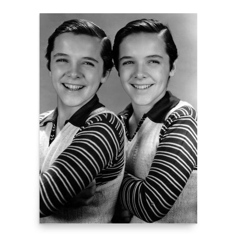 Billy and Bobby Mauch poster print, in size 18x24 inches.