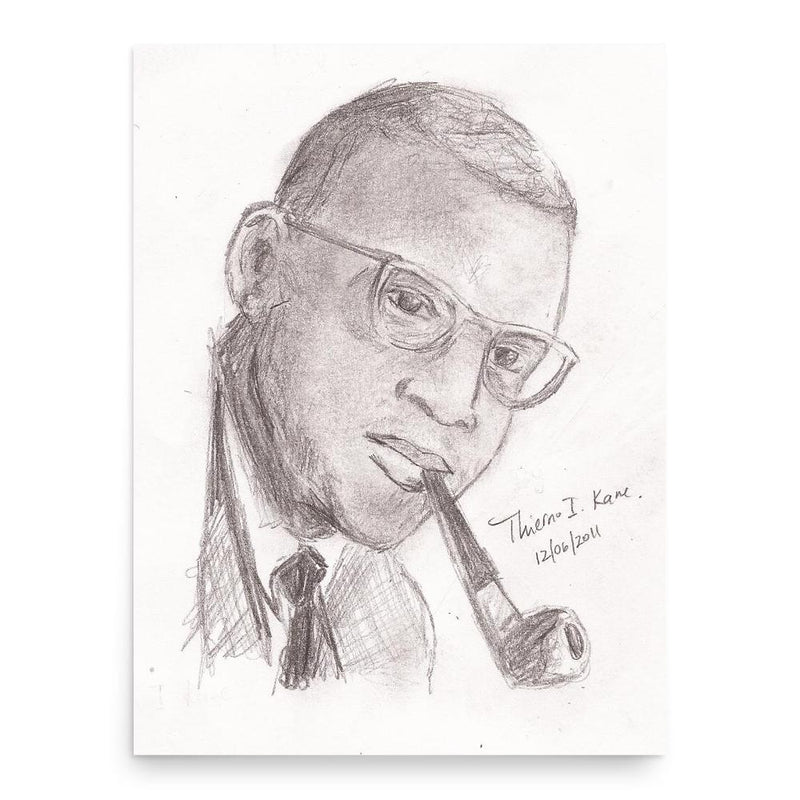 Birago Diop poster print, in size 18x24 inches.