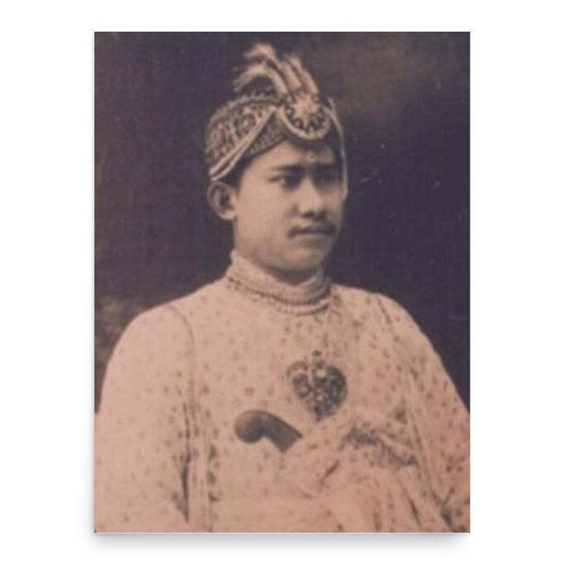 Birendra Kishore Manikya poster print, in size 18x24 inches.