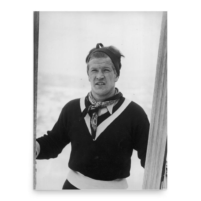 Birger Ruud poster print, in size 18x24 inches.