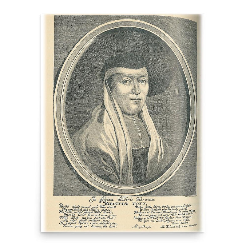 Birgitte Thott poster print, in size 18x24 inches.