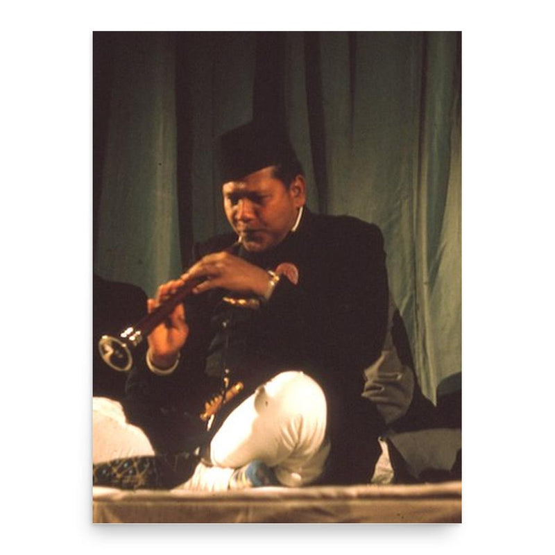 Bismillah Khan poster print, in size 18x24 inches.