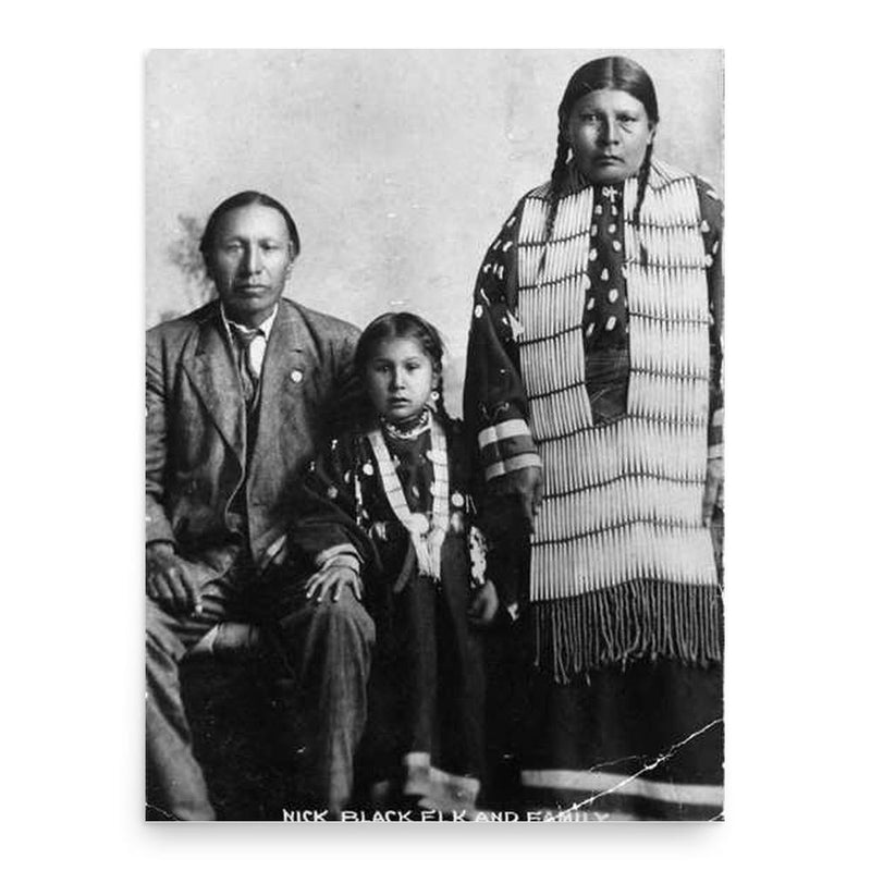 Black Elk poster print, in size 18x24 inches.