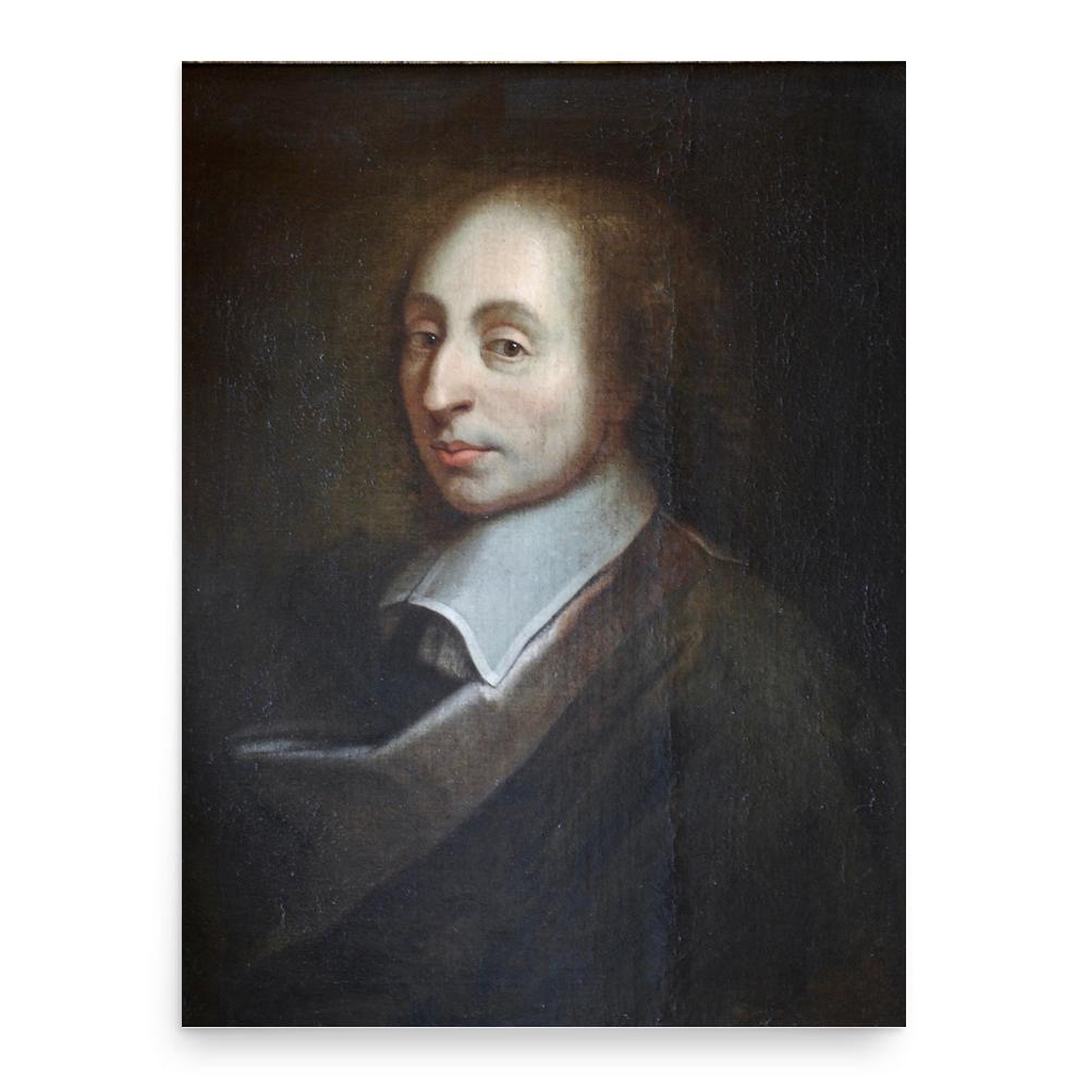 Blaise Pascal poster print, in size 18x24 inches.
