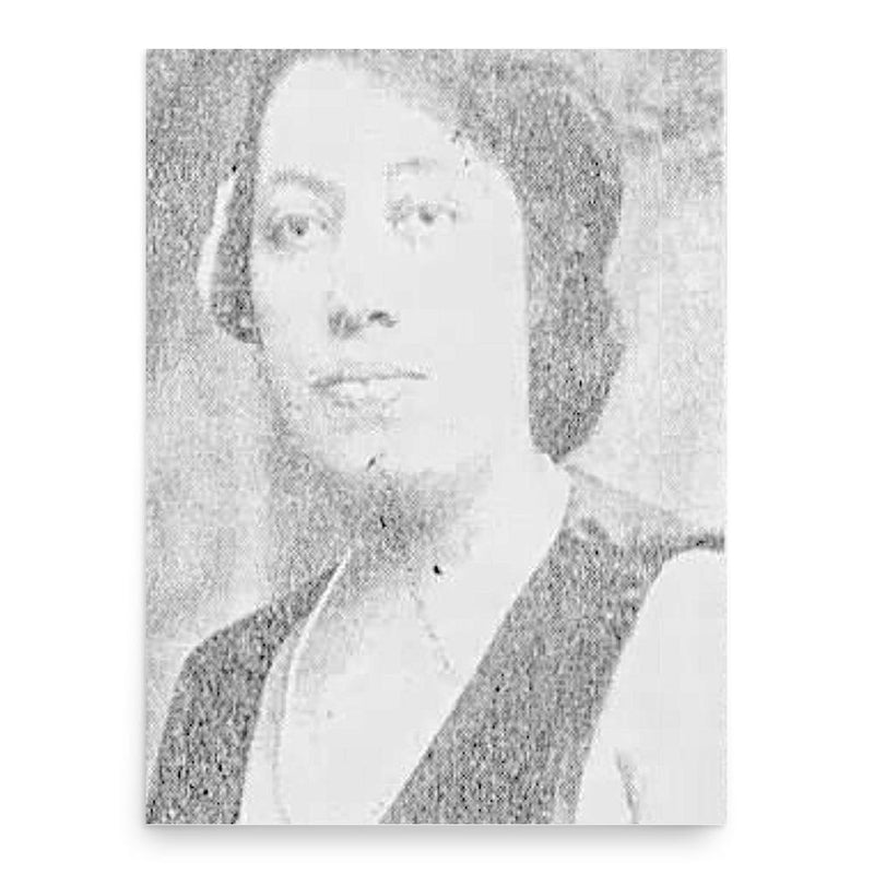 Blanche Armwood poster print, in size 18x24 inches.