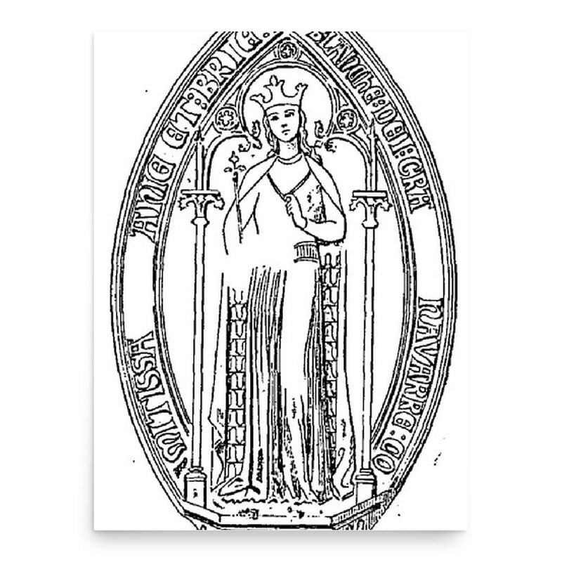 Blanche of Artois poster print, in size 18x24 inches.