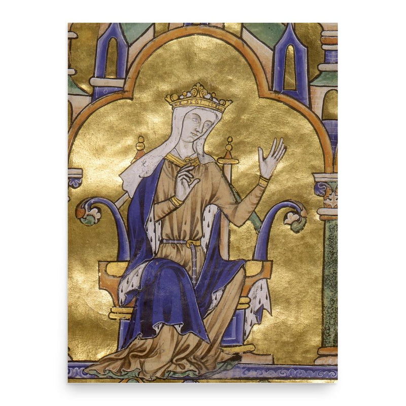 Blanche of Castile poster print, in size 18x24 inches.