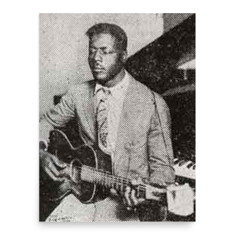 Blind Willie Johnson poster print, in size 18x24 inches.