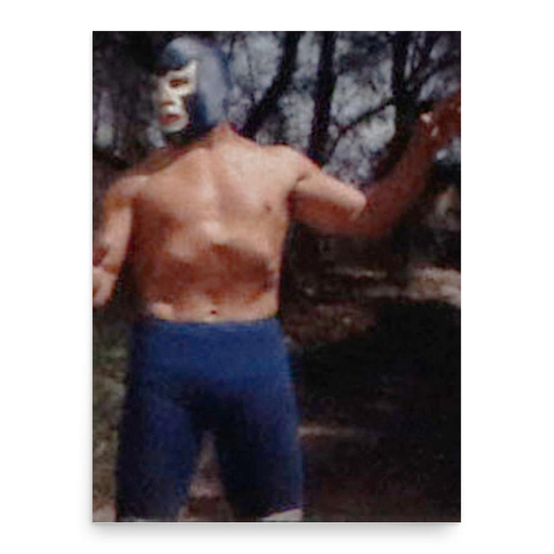 Blue Demon poster print, in size 18x24 inches.