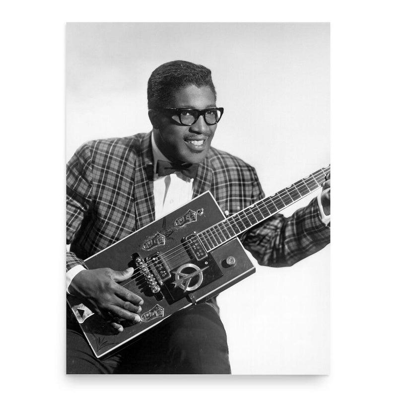 Bo Diddley poster print, in size 18x24 inches.