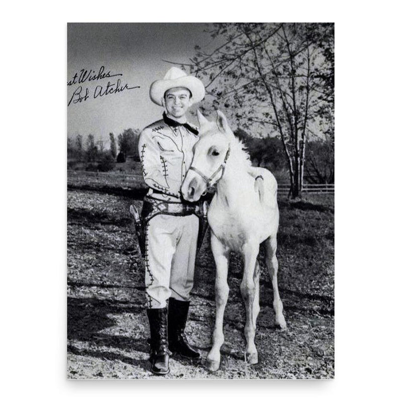 Bob Atcher poster print, in size 18x24 inches.