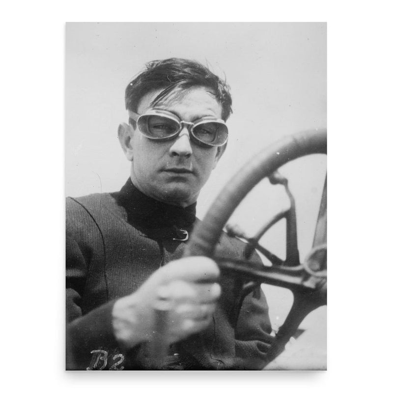 Bob Burman poster print, in size 18x24 inches.