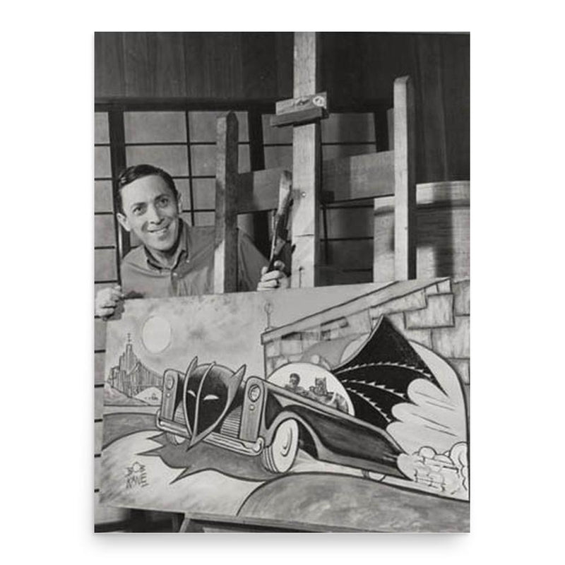 Bob Kane poster print, in size 18x24 inches.