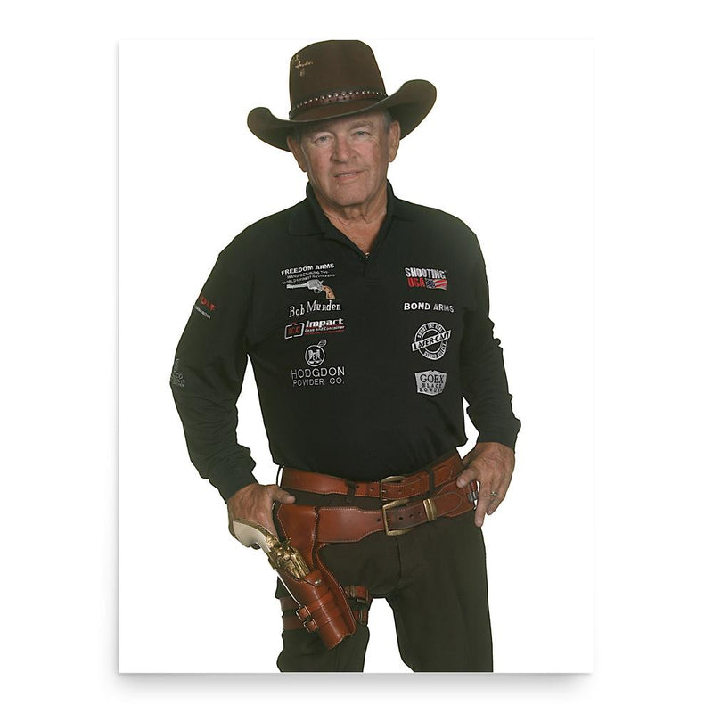 Bob Munden poster print, in size 18x24 inches.