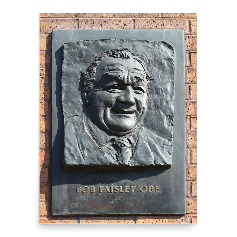 Bob Paisley poster print, in size 18x24 inches.
