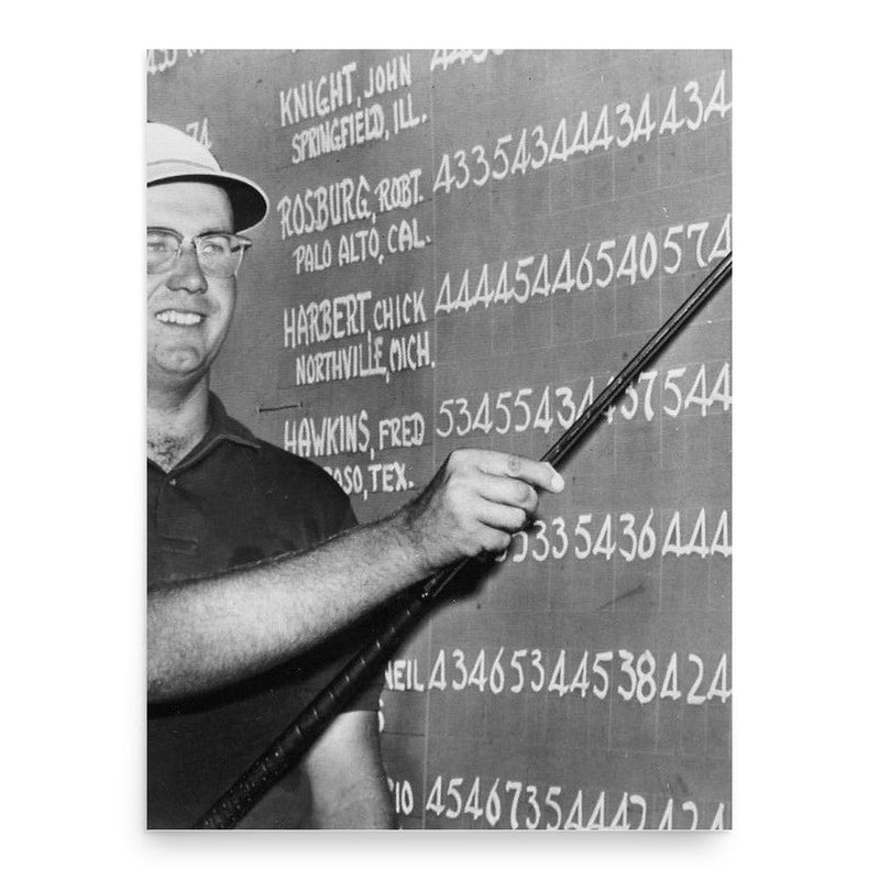 Bob Rosburg poster print, in size 18x24 inches.