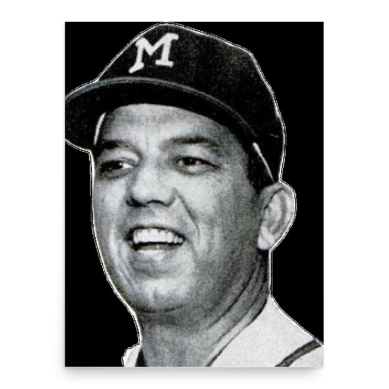 Bobby Bragan poster print, in size 18x24 inches.