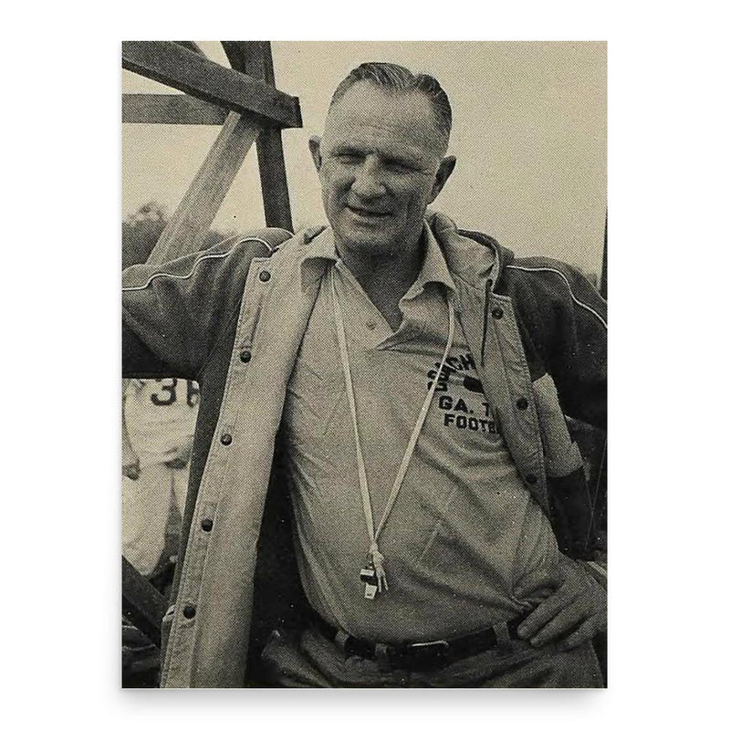 Bobby Dodd poster print, in size 18x24 inches.