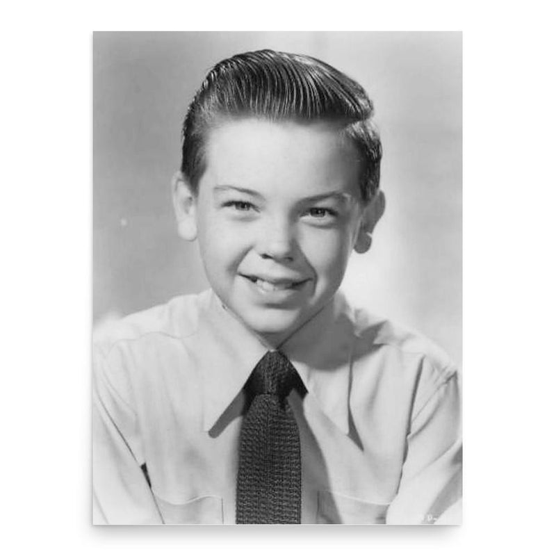 Bobby Driscoll poster print, in size 18x24 inches.