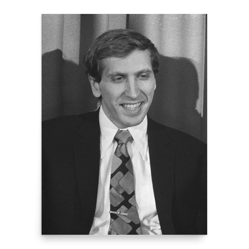 Bobby Fischer poster print, in size 18x24 inches.