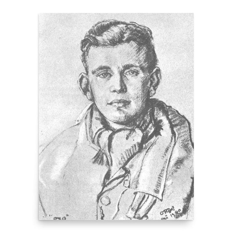 Bobby Oxspring poster print, in size 18x24 inches.