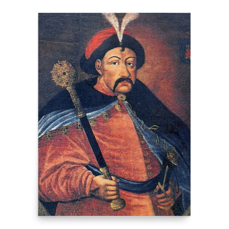 Bohdan Khmelnytsky poster print, in size 18x24 inches.