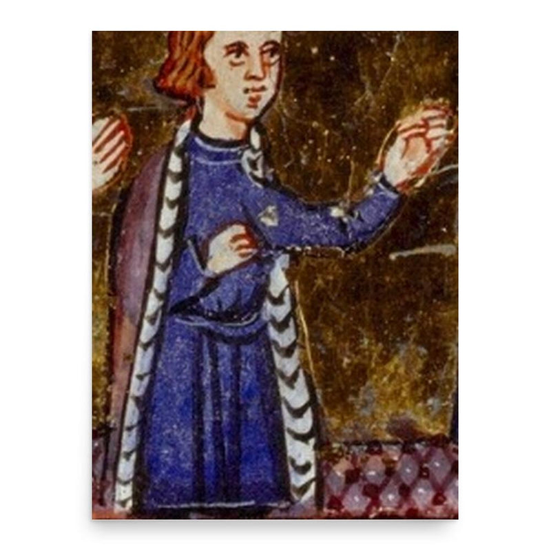 Bohemond III of Antioch poster print, in size 18x24 inches.