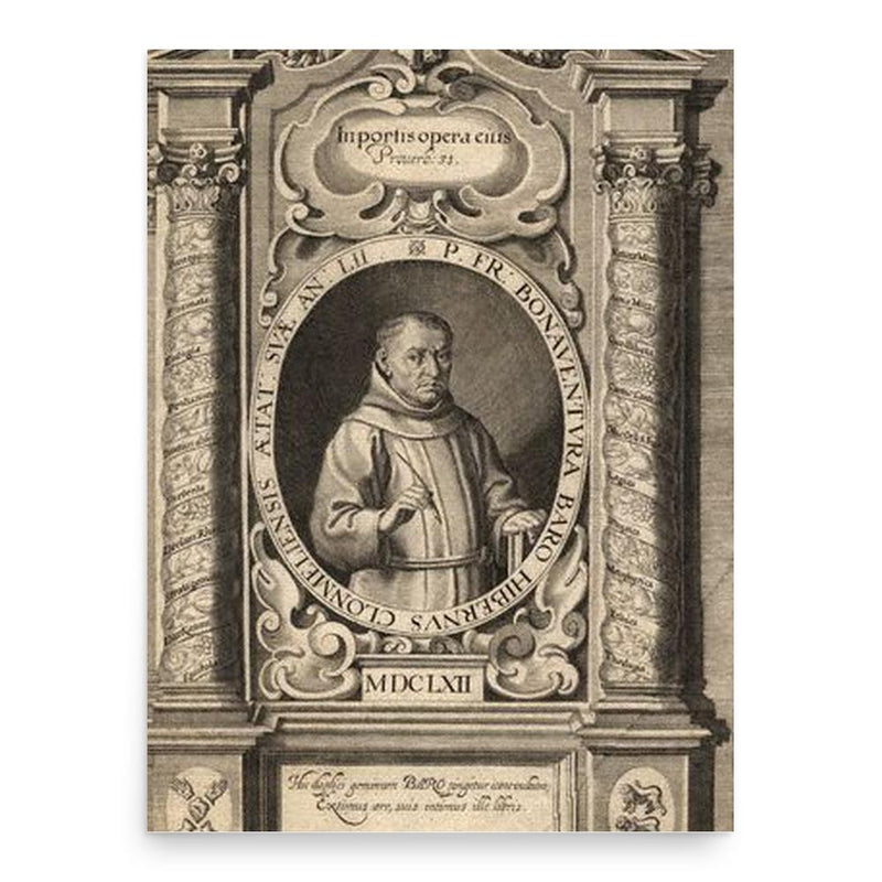 Bonaventure Baron poster print, in size 18x24 inches.