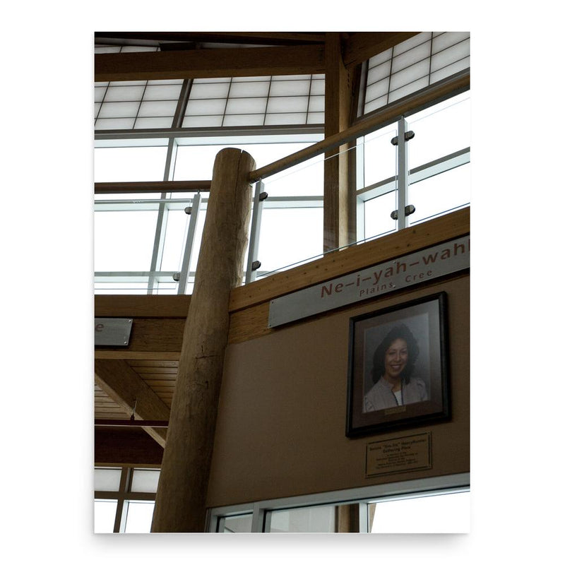 Bonnie HeavyRunner poster print, in size 18x24 inches.