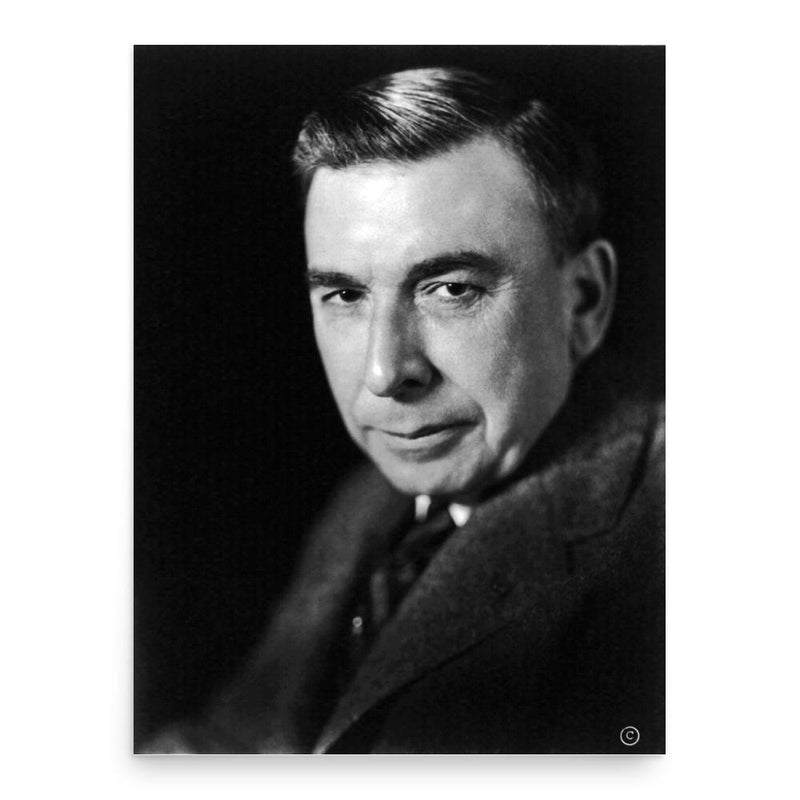 Booth Tarkington poster print, in size 18x24 inches.