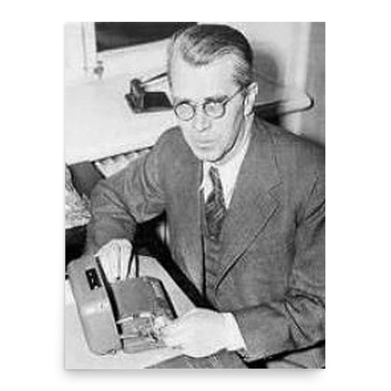 Boris Hagelin poster print, in size 18x24 inches.