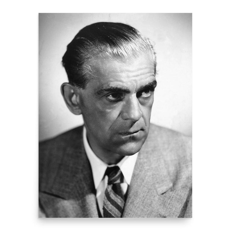 Boris Karloff poster print, in size 18x24 inches.