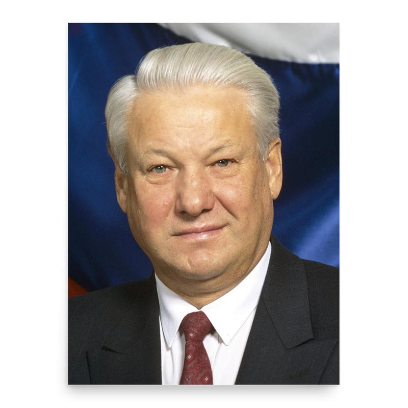 Boris Yeltsin poster print, in size 18x24 inches.