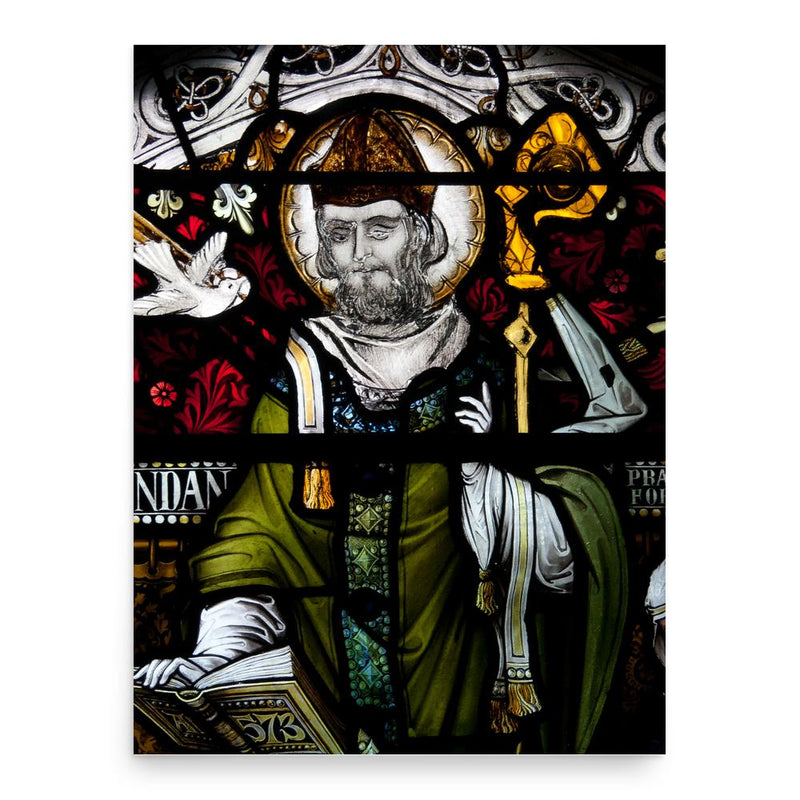 Brendan of Birr poster print, in size 18x24 inches.