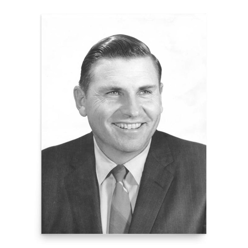 Bruce King poster print, in size 18x24 inches.