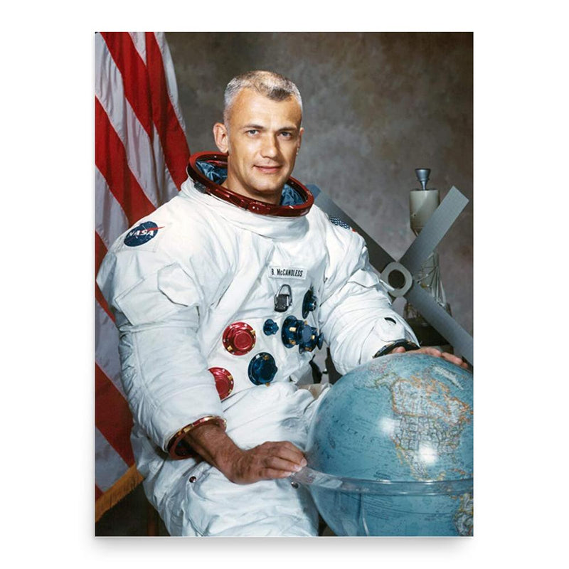 Bruce McCandless II poster print, in size 18x24 inches.