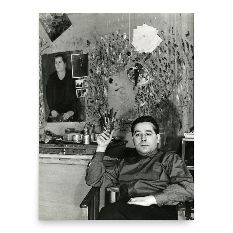 Bruno Cassinari poster print, in size 18x24 inches.