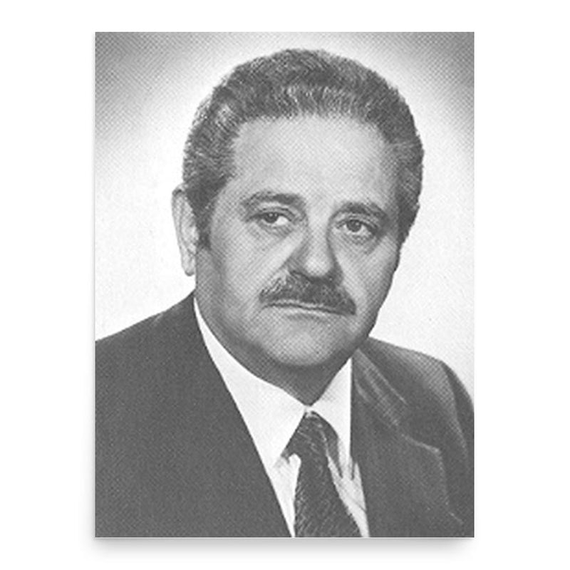 Bruno Kessler poster print, in size 18x24 inches.