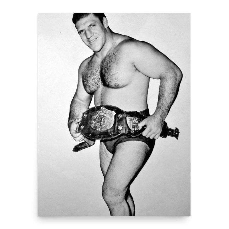 Bruno Sammartino poster print, in size 18x24 inches.