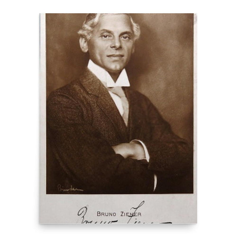 Bruno Ziener poster print, in size 18x24 inches.